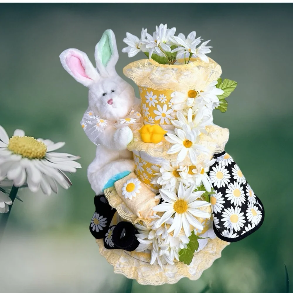 Bunny Diaper Cake, Easter Baby Shower
